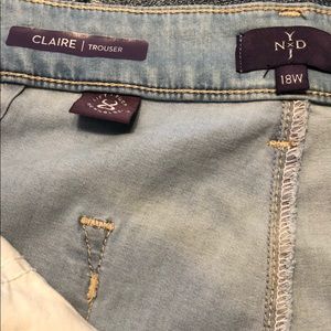 NWT NYDJ Light Wash Claire Trouser 18w